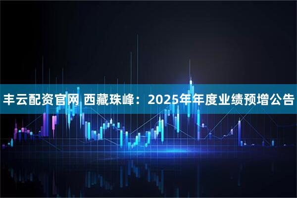 丰云配资官网 西藏珠峰：2025年年度业绩预增公告